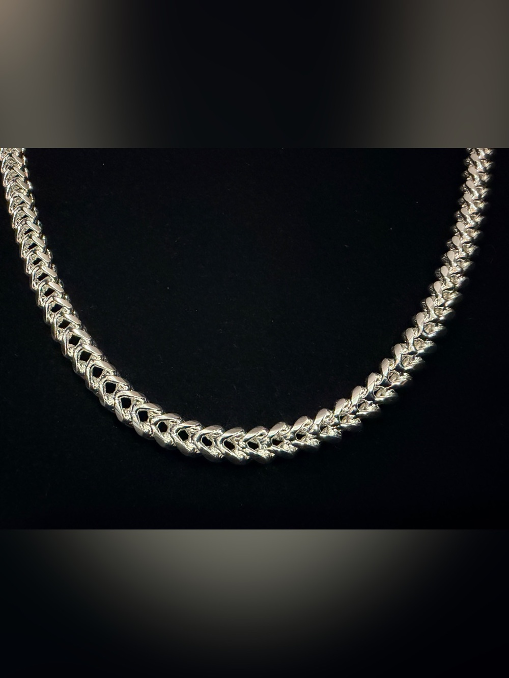 Franco 22in 6.5MM Italy 925 Stamped silver premium finsih necklace 55.2g NICE!!!